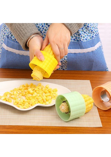 Mavi Profesyonel Mısır Soyucu Kolay Temizlenebilir Mısır Koçanı Harman Emek Tasarrufu Sağlayan Paslanmaz Çelik Mısır Soyucu Mısır Kesici Sıyırma (Yurt Dışından)