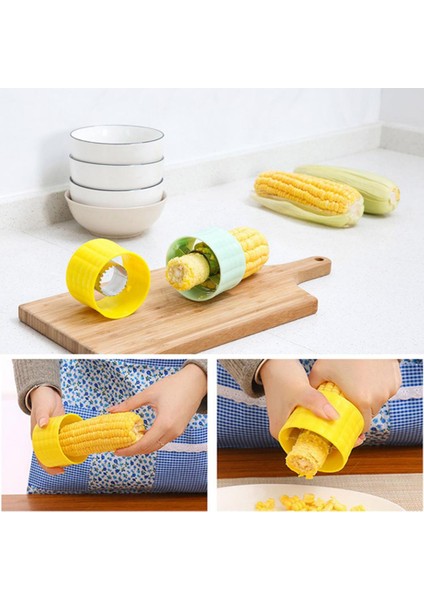 Mavi Profesyonel Mısır Soyucu Kolay Temizlenebilir Mısır Koçanı Harman Emek Tasarrufu Sağlayan Paslanmaz Çelik Mısır Soyucu Mısır Kesici Sıyırma (Yurt Dışından) fırsatları