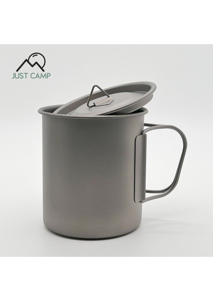 Toka ile 400 ml Titanyum Katlanır Kupa Kamp Bardak Su Bardağı Katlanabilir Kolu Açık Piknik Yürüyüş Balıkçılık Seyahat Turist Bira Tumbler Ultralight (Yurt Dışından)