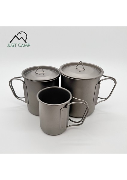 Toka ile 400 ml Titanyum Katlanır Kupa Kamp Bardak Su Bardağı Katlanabilir Kolu Açık Piknik Yürüyüş Balıkçılık Seyahat Turist Bira Tumbler Ultralight (Yurt Dışından)
