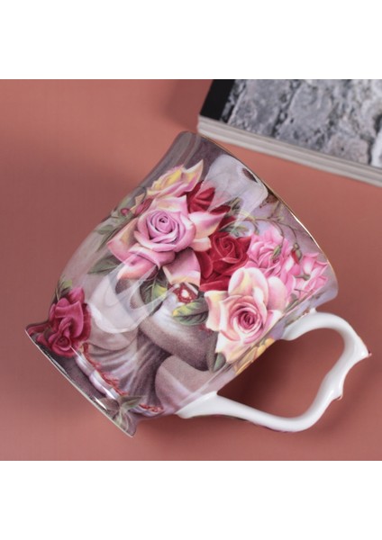Stil 1 260 ml Çiftlik Evi Tarzı Gül Kemik Çini Kahve Fincanı Kupa Ev Su Bardağı Büyük Kalibre Bardak 120*10 mm (Yurt Dışından) fırsatları
