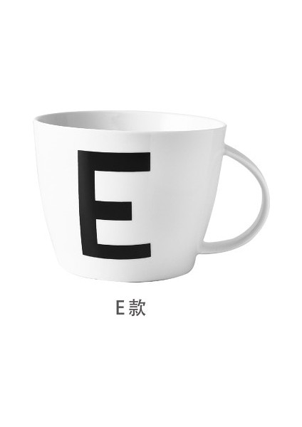 E 800 ml 1000 ml Büyük Mektup Kapasiteli Kupa Kahvaltı Yulaf Ezmesi Fincan Özel Desen ile Basit Beyaz Salata Kasesi (Yurt Dışından)