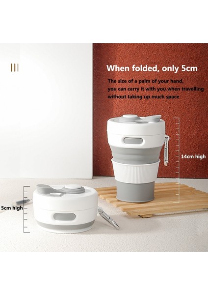 Açık Mavi 500 ml Seyahat Kupa Katlanır Bardak Sıkıştırılmış Katlanabilir Çay Kupa Kadın Silikon Yüksek Sıcaklığa Dayanıklı Kahve Kupa Seyahat Seyahat Kupa (Yurt Dışından)