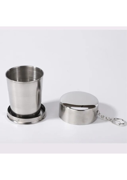 250ML Taşınabilir Paslanmaz Çelik Katlanabilir Bardak 75ML/150ML/250ML Açık Seyahat Katlanabilir Kahve Kupa Teleskopik Yürüyüş Kamp Su (Yurt Dışından)