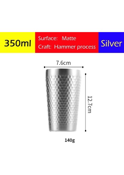 Gümüş 350-MATTE-A 175/300/350/450ML Metal Paslanmaz Çelik Stanley Kupalar Cam Stanley Termos Bardak Isıtmalı Kahve Elmas Tumbler Kişiselleştirilmiş 1 Adet (Yurt Dışından) fiyatları