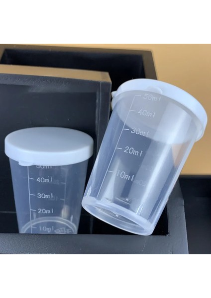 30ML 10 Adet Silikon Ölçüm Kabı Şeffaf Ölçekli Gıda Sınıfı Dayanıklı Yapışmaz Dıy Kek Epoksi Reçine Takı Yapımı Mutfak Gereçleri (Yurt Dışından)