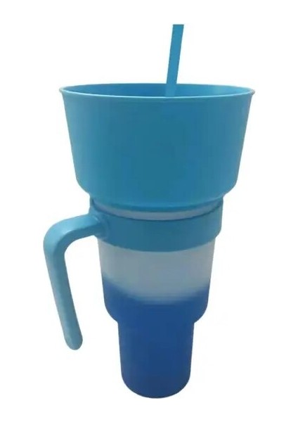 Mavi 1000ML Stadyum Bardak Saman Saplı Renk Değiştiren Büyük Gıda Sınıfı Plastik Üst Kase Patlamış Mısır Aperatif Içecek Damlatmaz Bardak (Yurt Dışından) fiyatları