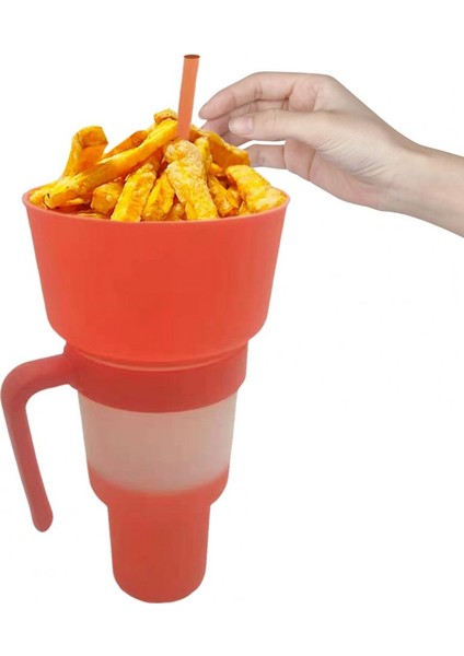 Mavi 1000ML Stadyum Bardak Saman Saplı Renk Değiştiren Büyük Gıda Sınıfı Plastik Üst Kase Patlamış Mısır Aperatif Içecek Damlatmaz Bardak (Yurt Dışından) indirimleri