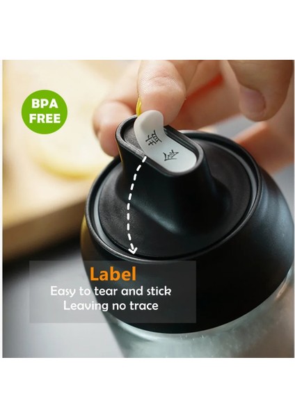 Yağ Fırçalama Mutfak Cam Baharat Kavanozları Çıkartmalar Tuz Şeker Tozu Zeytinyağı Biber Baharat Saklama Şişesi Kaşık Tabanı Aletler Aksesuar Seti (Yurt Dışından) fırsatları