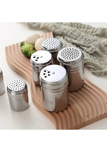Tlg Tek Kullanımlık 1 Parçalı Tuz ve Şeker Şişesi Seti, Döner Kapaklı Çok Fonksiyonlu Paslanmaz Çelik Gadget Baharat Biber Şişesi Baharat Kavanozu (Yurt Dışından)