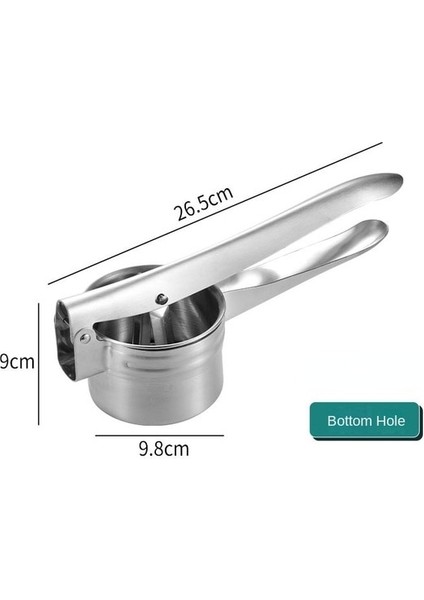 Alt Delik Paslanmaz Çelik Patates Makinesi Patates Meyve Sebze Sıkacağı Baskı Patates Ezici Ricers Mutfak Pişirme Araçları (Yurt Dışından) fiyatları