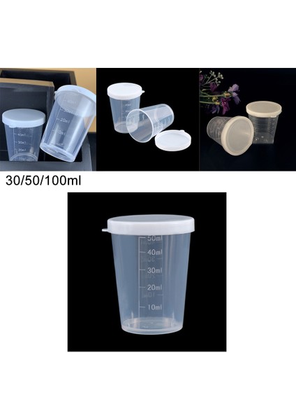 30ML 10 Adet Silikon Ölçüm Kabı Şeffaf Ölçekli Gıda Sınıfı Dayanıklı Yapışmaz Dıy Kek Epoksi Reçine Takı Yapımı Mutfak Gereçleri (Yurt Dışından)