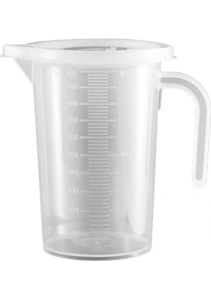 L Güvenli Kullanışlı Pratik Kapak Tasarımı Ölçme Kupa Plastik Ölçme Camı Mutfak Için Soğuğa Dayanıklı (Yurt Dışından)