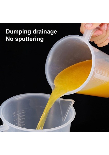 L Güvenli Kullanışlı Pratik Kapak Tasarımı Ölçme Kupa Plastik Ölçme Camı Mutfak Için Soğuğa Dayanıklı (Yurt Dışından)