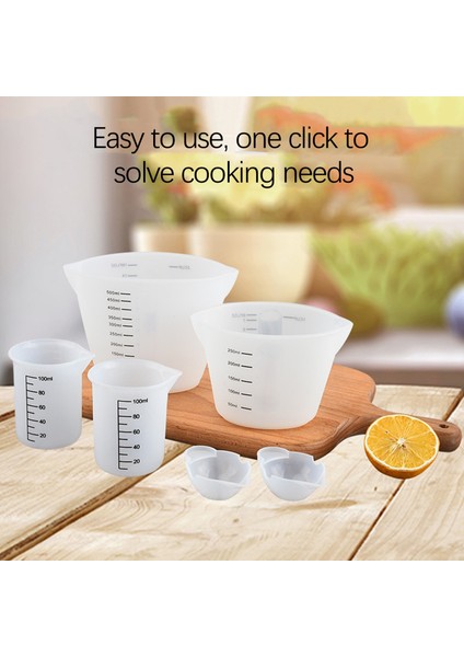 250ML Silikon Ölçüm Kabı Şeffaf Ölçekli Gıda Sınıfı Dayanıklı Yapışmaz Dıy Kek Epoksi Reçine Takı Yapımı Mutfak Pişirme Araçları (Yurt Dışından)