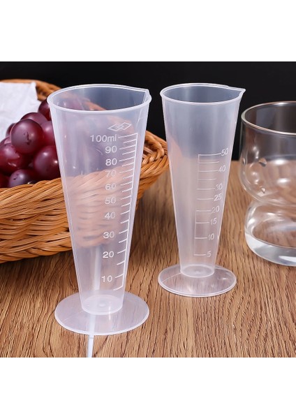 100ML-B 100ML Ölçüm Kabı Şeffaf Ölçekli Plastik Mezun Ölçüm Bardak Sıvı Konteyner Laboratuvarı Kimyasal Bardak Mutfak Bar Malzemeleri (Yurt Dışından)