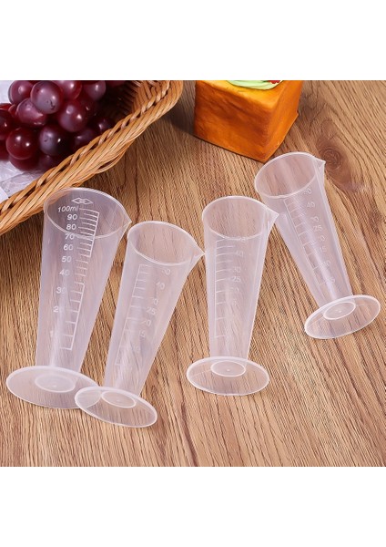 100ML-B 100ML Ölçüm Kabı Şeffaf Ölçekli Plastik Mezun Ölçüm Bardak Sıvı Konteyner Laboratuvarı Kimyasal Bardak Mutfak Bar Malzemeleri (Yurt Dışından) indirimleri