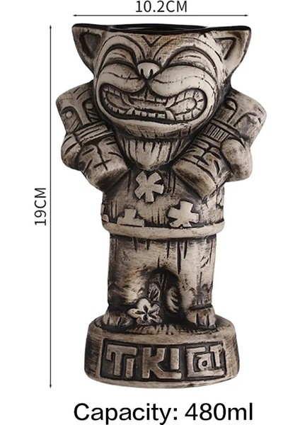 450ML 250-570ML Tiki Kupalar Seramik Hawaiian Luau Parti Kupaları Drinkware, Sevimli Egzotik Kokteyl Bardakları, Tiki Bar (Yurt Dışından) modelleri
