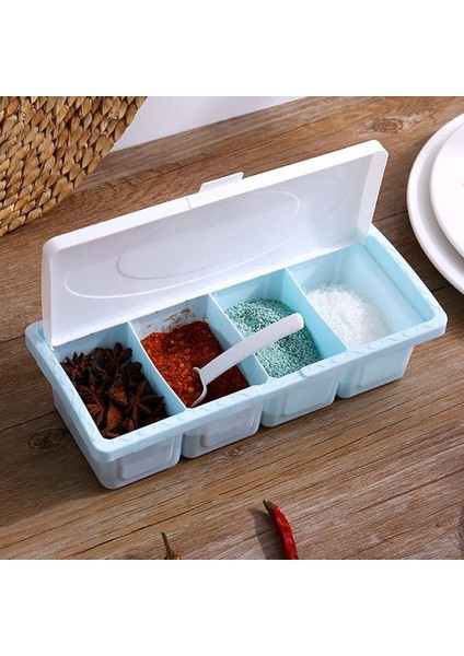 Bl 4 Izgaralar Baharat Kutusu Çeşni Saklama Kabı Raf Baharat Kavanoz Kaşık Baharat Kutusu Saklama Kabı Çeşni Kavanozları Baharat (Yurt Dışından)