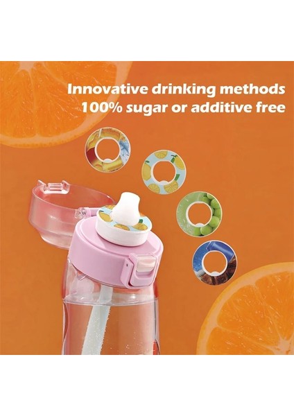 Turuncu Gösterildiği Gibi 1pc Kokulu Kapsüller 12 Tat Kapsülleri Hava Kokulu Su Şişesi 0 Şeker Meyve Aromalı Up Tritan Herkes Için Plastik Su Içecek Şişesi (Yurt Dışından) indirimleri