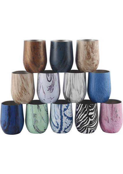 B-3 301-400ML U Yumurta Şekilli Çift Duvar Yalıtımlı 12OZ Paslanmaz Çelik Şarap Bardağı Şampanya Bardağı Parti Süslemeleri Mutfak Malzemeleri (Yurt Dışından) fiyatları