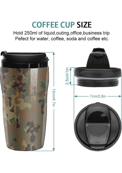 250 ml Yeni Flecktarn Desen Kamuflaj Seyahat Kahve Kupa Kahve Lüks Fincan Kahve Termos Kupa Gözlük Kahve (Yurt Dışından)