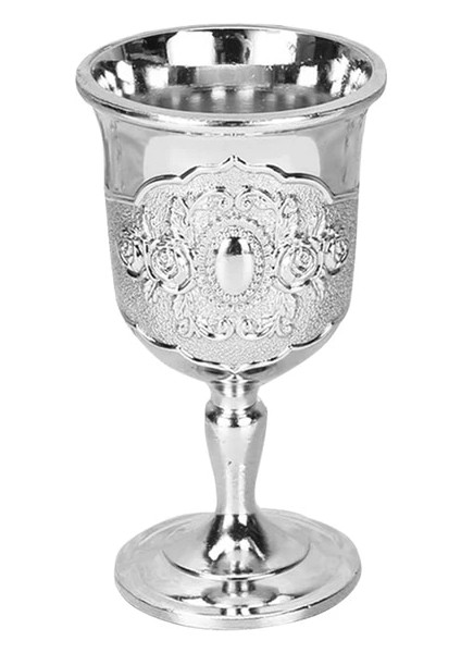 Gümüş 30ML 30ML Metal Şarap Bardakları Retro Şarap Bardağı Kadeh Vintage Avrupa Tarzı Şampanya Kokteyl Bardakları Bar Ev Dekor Drinkware (Yurt Dışından)
