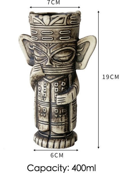 Kafatası Seramik Tiki Kupa Yaratıcı Porselen Bira Şarap Sürahisi Bardak Bar Aracı, Egzotik Kokteyl Bardakları, Tiki Bar (Yurt Dışından) fırsatları