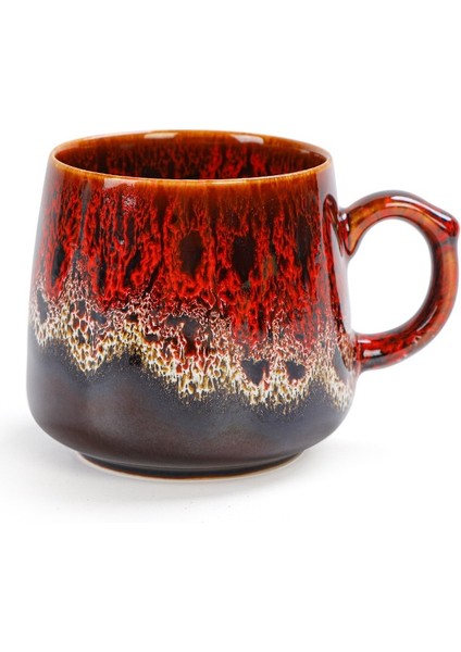 Stil 4 350 ml Seramik Kahve Kupa Ofis Fincan Filtre Çay Bardağı Yaratıcı Retro Kahve Bardak Kupalar Kolu Seramik Bardak Şarap Bardağı (Yurt Dışından)