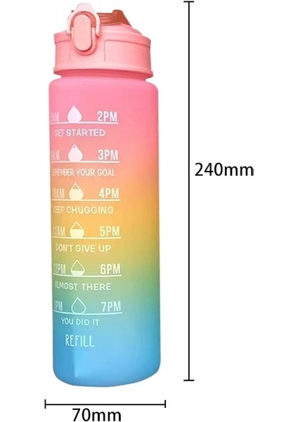 Mavi 0.9l 0.9l Su Şişesi Zaman Işaretleyicili Kız Spor Sürahileri Için Büyük Kapasiteli Taşınabilir Spor Salonu Büyük Pipetli Pipetli Şişe Bpa Ücretsiz (Yurt Dışından)