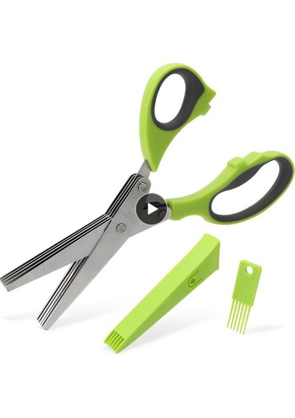 Y Pişirme Malzemeleri Çok Katmanlı Makas Paslanmaz Çelik Güvenli Kapaklı Kullanışlı Sebze Et Makası Çok Fonksiyonlu (Yurt Dışından)