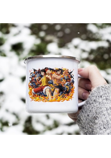 11 Kupa Yaratıcı Seramik Isıtma Su Sıcaklığına Duyarlı Renk Değiştiren Kupa Tek Parça Luffy Film Çevreleyen Kahve Su Bardağı (Yurt Dışından)