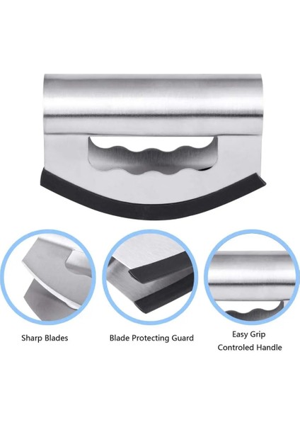 Kutulu Salata Kıyıcı Koruyucu Kapaklı Paslanmaz Çelik Kıyma Bıçakları Sebze Bıçağı Et Kıyma Çift Bıçaklı Kıyıcı Mutfak Için (Yurt Dışından) fırsatları