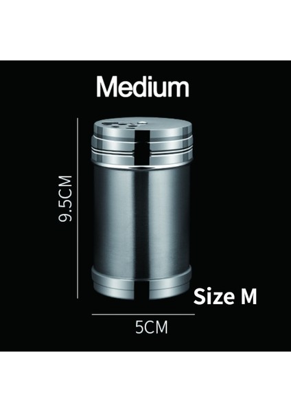 Boyut M Jjyy Tuz Şeker Şişesi Döner Kapak Çok Amaçlı Paslanmaz Çelik Mutfak Aletleri Baharat Biber Çalkalayıcı Baharat Kavanoz Baharat Can (Yurt Dışından)