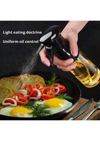 Beyaz Mutfak Zeytinyağı Şişesi Püskürtücü Fırça ile Pişirme Barbekü Pişirme Sirke Yağı Dağıtıcı Mister Boş Şişe Konteyner Gadget (Yurt Dışından)