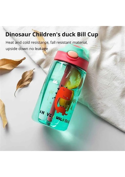 Yeşil Çocuklar Için Taşınabilir Su Şişesi 480 ml Çocuklar Su Şişeleri Yaratıcı Güzel Karikatür Bebek Pipetli Bardak Sızdırmaz Su Şişesi (Yurt Dışından) indirimleri