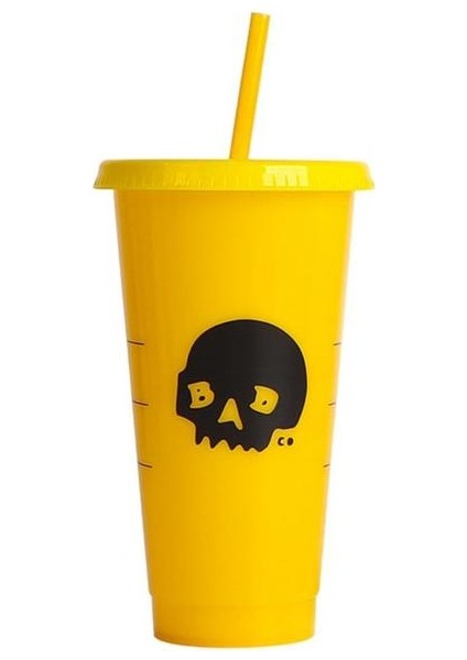 Sarı 710 ml Saman Bardak Saman Kapaklı Su Bardağı Renk Değişikliği Su Kupa Tumbler Plastik Bardak Içme Bardağı Vaso Con Tapa Y Pajita (Yurt Dışından)