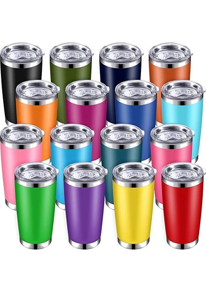 13 20OZ 20OZ Tumbler Termal Su Şişesi Mühürlü Kapaklı Paslanmaz Çelik Yalıtımlı Sızdırmaz Kahve Fincanı Toz Boya Copo Térmico (Yurt Dışından) fiyatları