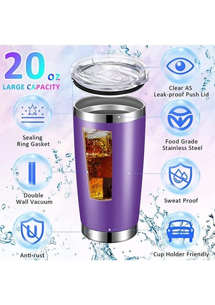 13 20OZ 20OZ Tumbler Termal Su Şişesi Mühürlü Kapaklı Paslanmaz Çelik Yalıtımlı Sızdırmaz Kahve Fincanı Toz Boya Copo Térmico (Yurt Dışından) modelleri