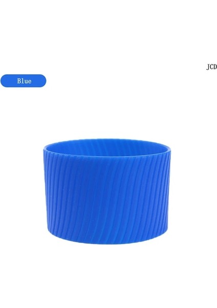 Blue-8cm Jcd 8cm Silikon Seramik Bardak Kollu Kahve Kupa Sarar Kollu Geri Dönüşümlü Isıya Dayanıklı Cam Su Bardağı Kollu Kapak Ev Aletleri (Yurt Dışından)