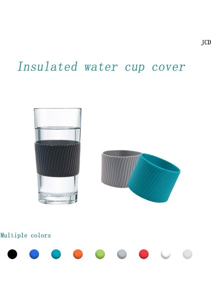 Blue-8cm Jcd 8cm Silikon Seramik Bardak Kollu Kahve Kupa Sarar Kollu Geri Dönüşümlü Isıya Dayanıklı Cam Su Bardağı Kollu Kapak Ev Aletleri (Yurt Dışından)