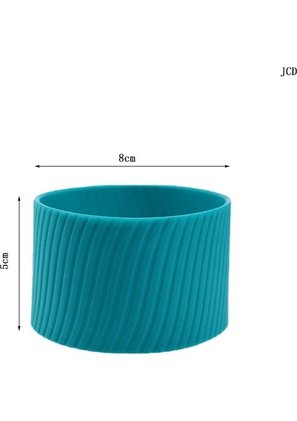Blue-8cm Jcd 8cm Silikon Seramik Bardak Kollu Kahve Kupa Sarar Kollu Geri Dönüşümlü Isıya Dayanıklı Cam Su Bardağı Kollu Kapak Ev Aletleri (Yurt Dışından)