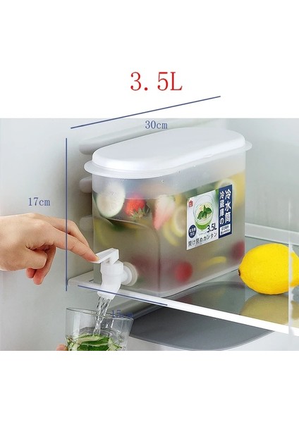 3.5l 3.5l/5l Su Sürahi Sürahi Musluklu Limon Suyu Mutfak Drinkware Su Isıtıcısı Pot Soğuk Buz Şişesi Konteyner Isıya Dayanıklı Ryback (Yurt Dışından)
