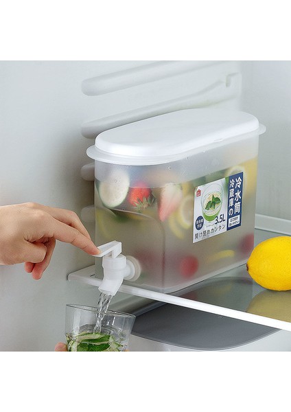 3.5l 3.5l/5l Su Sürahi Sürahi Musluklu Limon Suyu Mutfak Drinkware Su Isıtıcısı Pot Soğuk Buz Şişesi Konteyner Isıya Dayanıklı Ryback (Yurt Dışından)