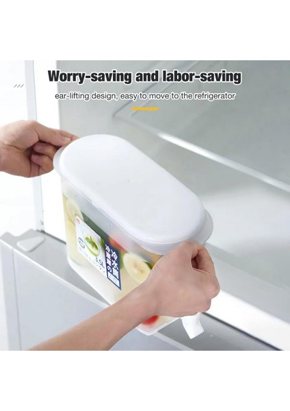 3.5l 3.5l/5l Su Sürahi Sürahi Musluklu Limon Suyu Mutfak Drinkware Su Isıtıcısı Pot Soğuk Buz Şişesi Konteyner Isıya Dayanıklı Ryback (Yurt Dışından)