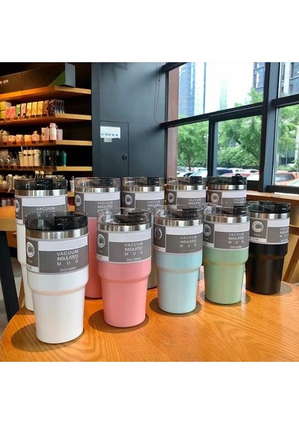 8-1pcs 20OZ-1PCS 20OZ/30OZ Drinkware Kupa Bardak Flowstate Stanley Quencher Stanley Kupası Paslanmaz Çelik Vakum Yalıtımlı Bardak Buz Kahve Fincanı (Yurt Dışından) fırsatları