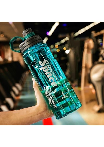 07 Yeşil 2000ML 1 Adet 2 Litre Spor Su Şişeleri Şeffaf Plastik Su Bardağı Bpa Ücretsiz Su Şişesi Taşınabilir Açık Seyahat Bisiklet Drinkware Sürahi (Yurt Dışından)