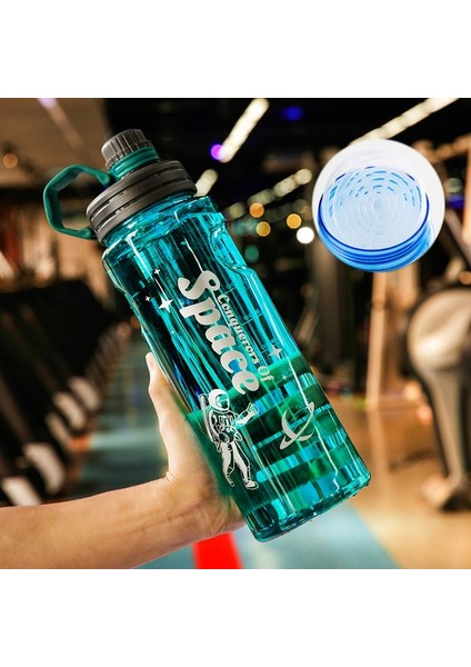 07 Yeşil 2000ML 1 Adet 2 Litre Spor Su Şişeleri Şeffaf Plastik Su Bardağı Bpa Ücretsiz Su Şişesi Taşınabilir Açık Seyahat Bisiklet Drinkware Sürahi (Yurt Dışından)