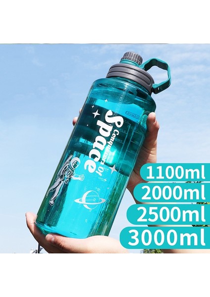 07 Yeşil 2000ML 1 Adet 2 Litre Spor Su Şişeleri Şeffaf Plastik Su Bardağı Bpa Ücretsiz Su Şişesi Taşınabilir Açık Seyahat Bisiklet Drinkware Sürahi (Yurt Dışından)