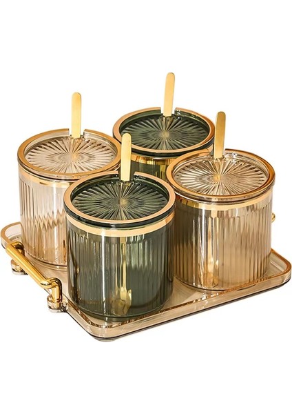 C-3 Adet Yaratıcı Çizgili Baharat Kavanoz Akrilik Set Tuz Şeker Kavanoz Yaldızlı Mutfak Malzemeleri Soya Sosu Sirke Biber Depolama Şişesi (Yurt Dışından) fiyatları